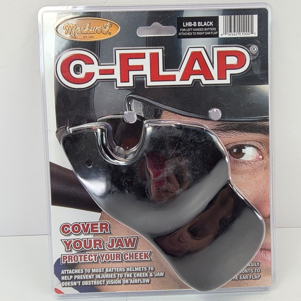 Markwort C-FLAP Black Baseball Softball Batting Helmet Cheek Jaw Protection‎ LHB